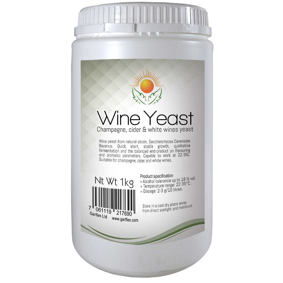 Champagne, Cider and White Wine Yeast 1kg Garffen Ltd