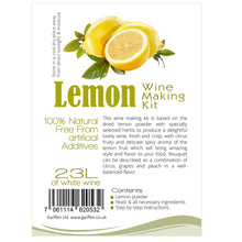 Load image into Gallery viewer, lemon white wine, Homemade Lemon Wine, refreshing, low in sugar and sulfites, gluten-free, vegan