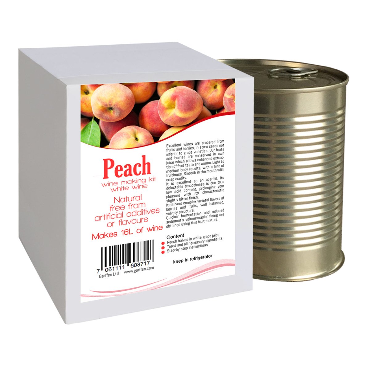 Peach Wine Making Kit 16L / 21 Bottles Garffen Ltd