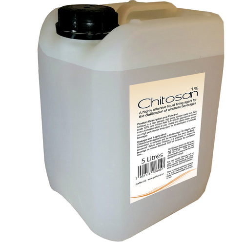 Chitosan, A highly effective liquid fining agent for the clarification of alcoholic beverages