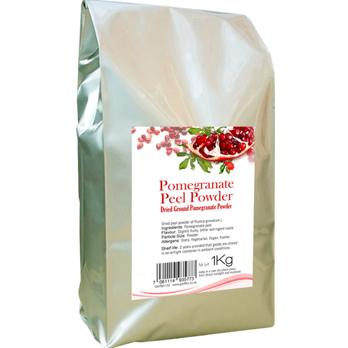 Pomegranate peel powder, source of antioxidants