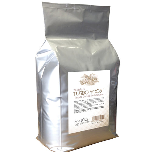 Turbo Yeast QuickFerm, for rapid fermentation and high alcohol tolerance, making it suitable for producing neutral spirits 