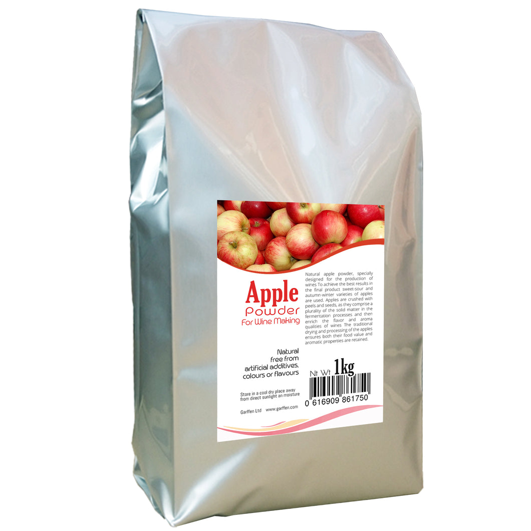 Apple powder for wine and cider making