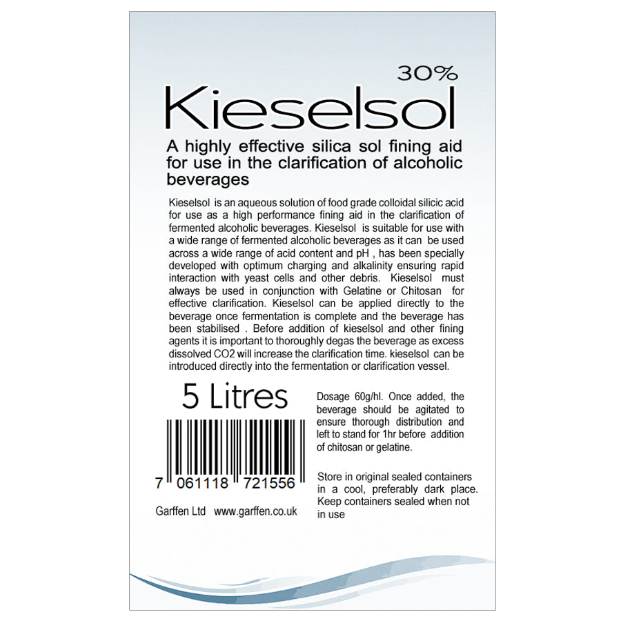 Kieselsol 15% (Silica Sol) 100 Ml - Clarificante Rápido Para Vino, Cerveza Y Mostos