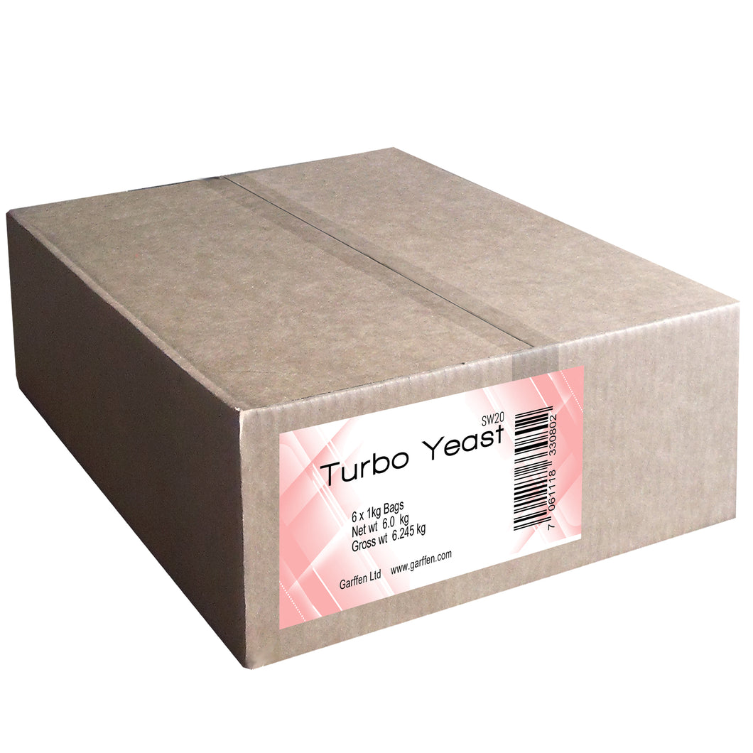 Turbo yeast, 1kg, 6 bags per box, bulk