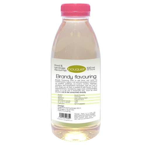 brandy flavouring for alcoholic and non alcoholic beverages 