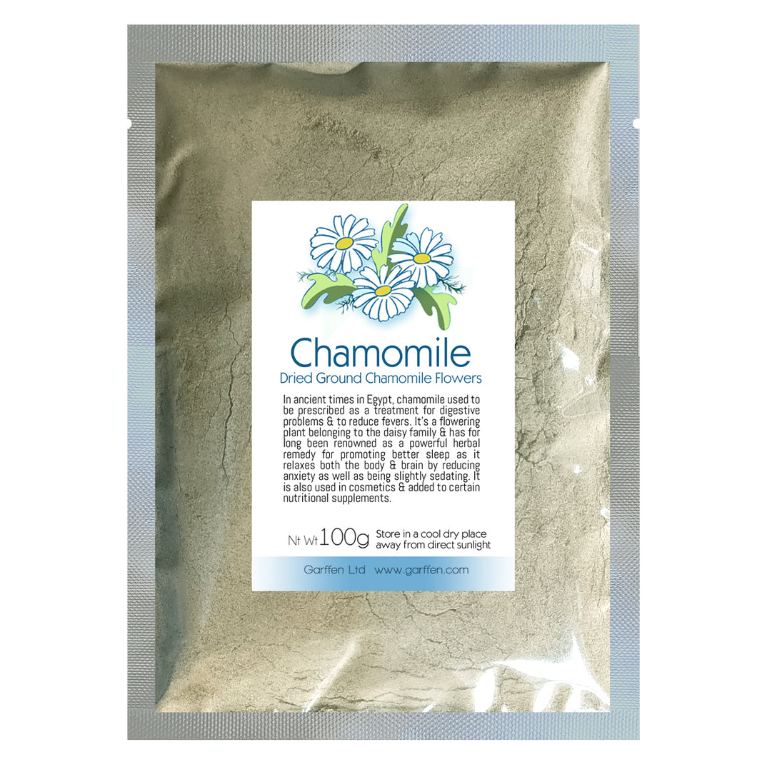 chamomile flowers powder, dried chamomile powder