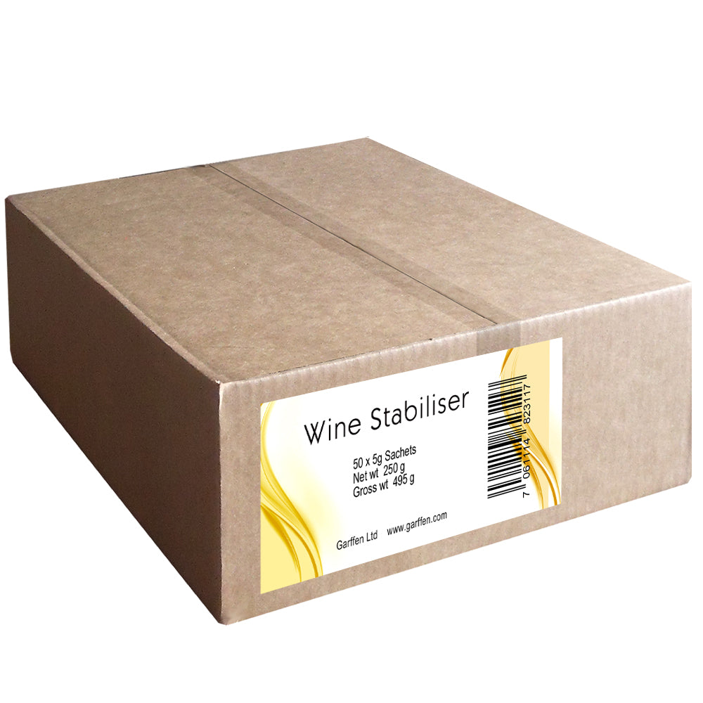 wine, beer and juice stabilizer 5g, 50 sachets per box