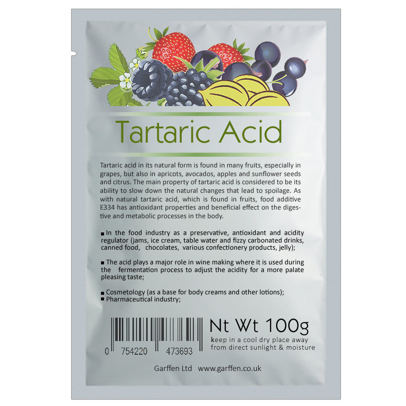 Tartaric Acid, fruit acid, cream of tartar