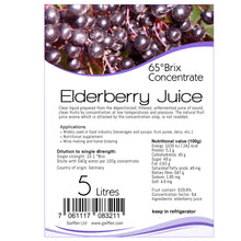 Load image into Gallery viewer, Elderberry Juice Concentrate 5L
