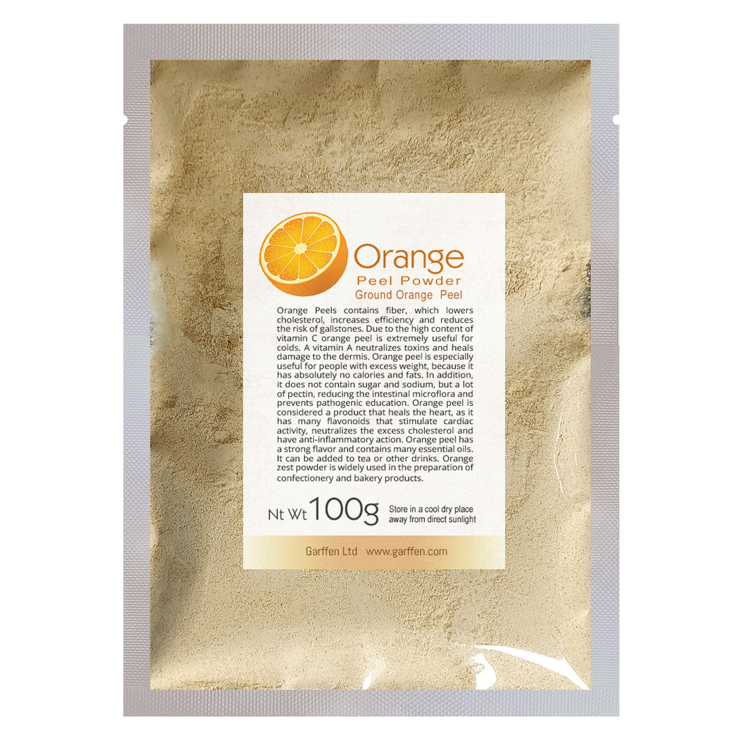 Orange peel powder, dried orange zest powder